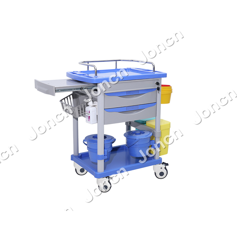 CT-75001D8 ABS Treatment Trolley Cart Medical Emergency Anesthesia Trolley Clinic Mobile Cart