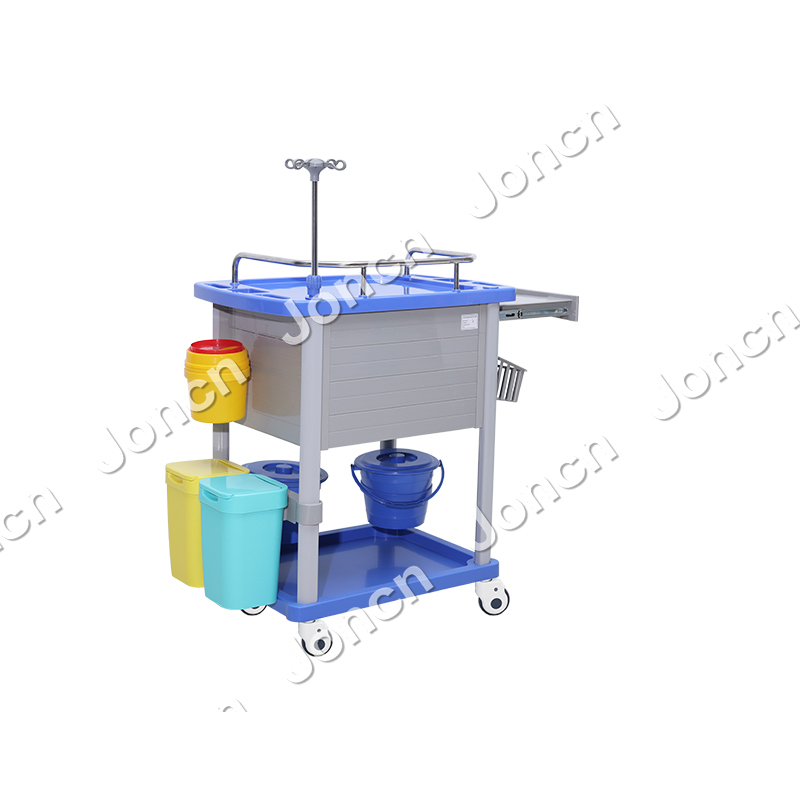 CT-75001D10 Factory Hospital Use ABS Plastic Medical Treatment trolley Cart With Drawer