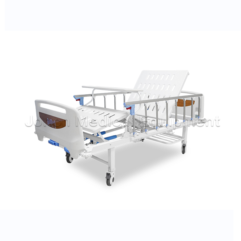 MD200008 Medical Equipment Two Functional Manual Adjustable 2 Cranks Hospital Beds For Sale