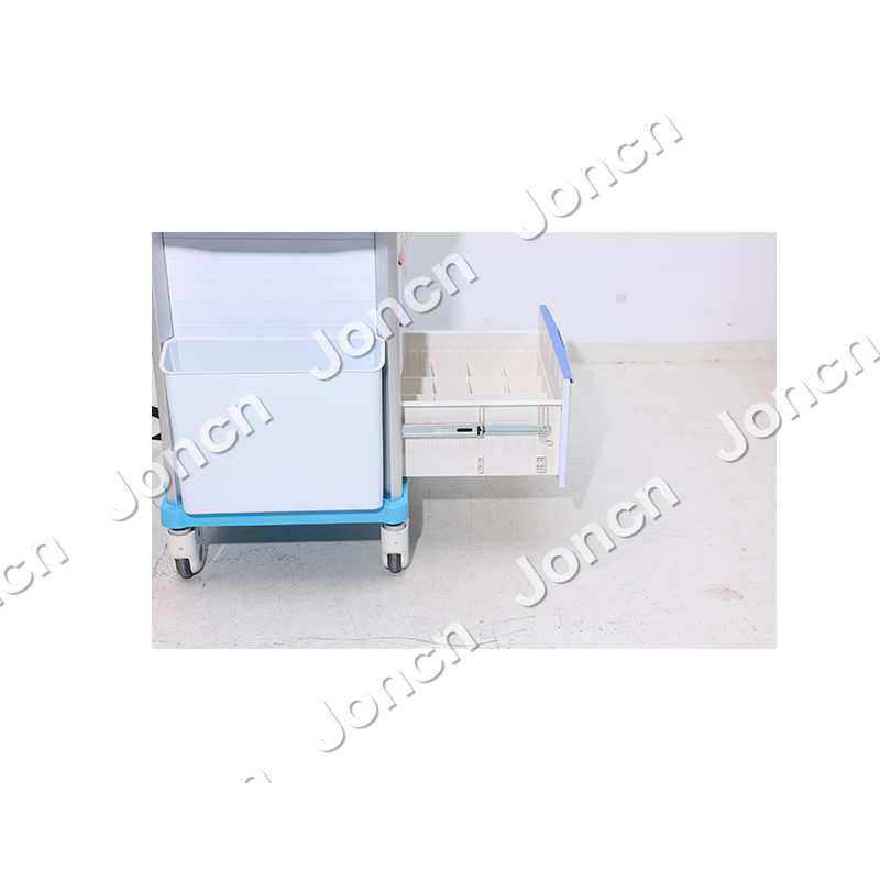 ET-75001AB-CS Wholesale Factory Medical Cart Movable Hospital Emergency Trolley Drawer ABS aluminum