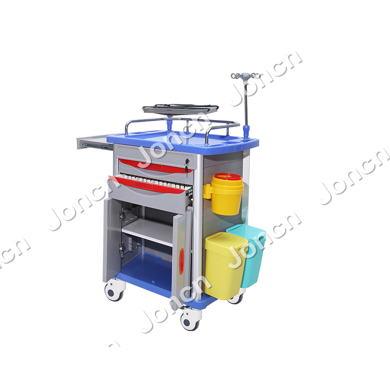 ET-75001E Medical Supply Portable Emergency Medical Cart Mobile Hospital trolley