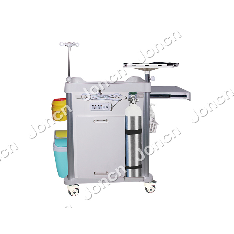 ET-650J82A ABS High Capacity 5 Drawers Emergency Medical Trolley Cart Clinic Supply Factory Medicine Cart