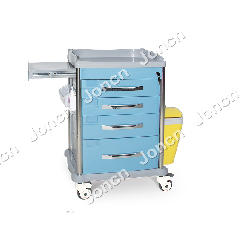 MT-650J26S New Design Hospital Medical Equipment ABS Nursing Clinical Medicine Emergency Trolley For Sale