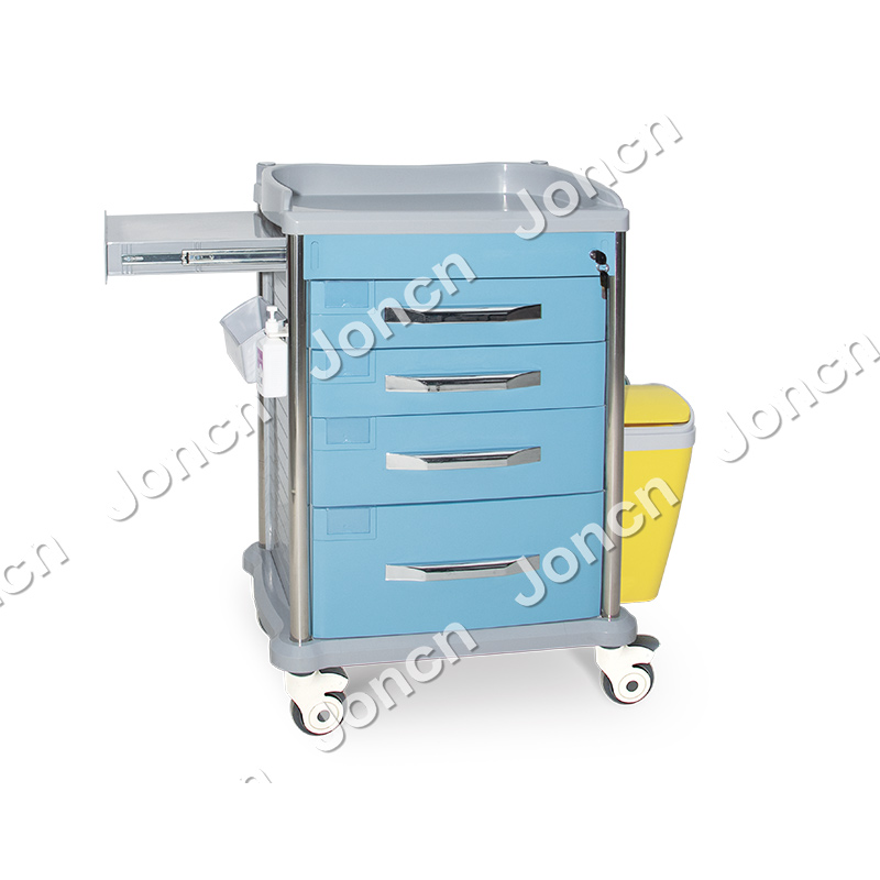 MT-650J26S New Design Hospital Medical Equipment ABS Nursing Clinical Medicine Emergency Trolley For Sale