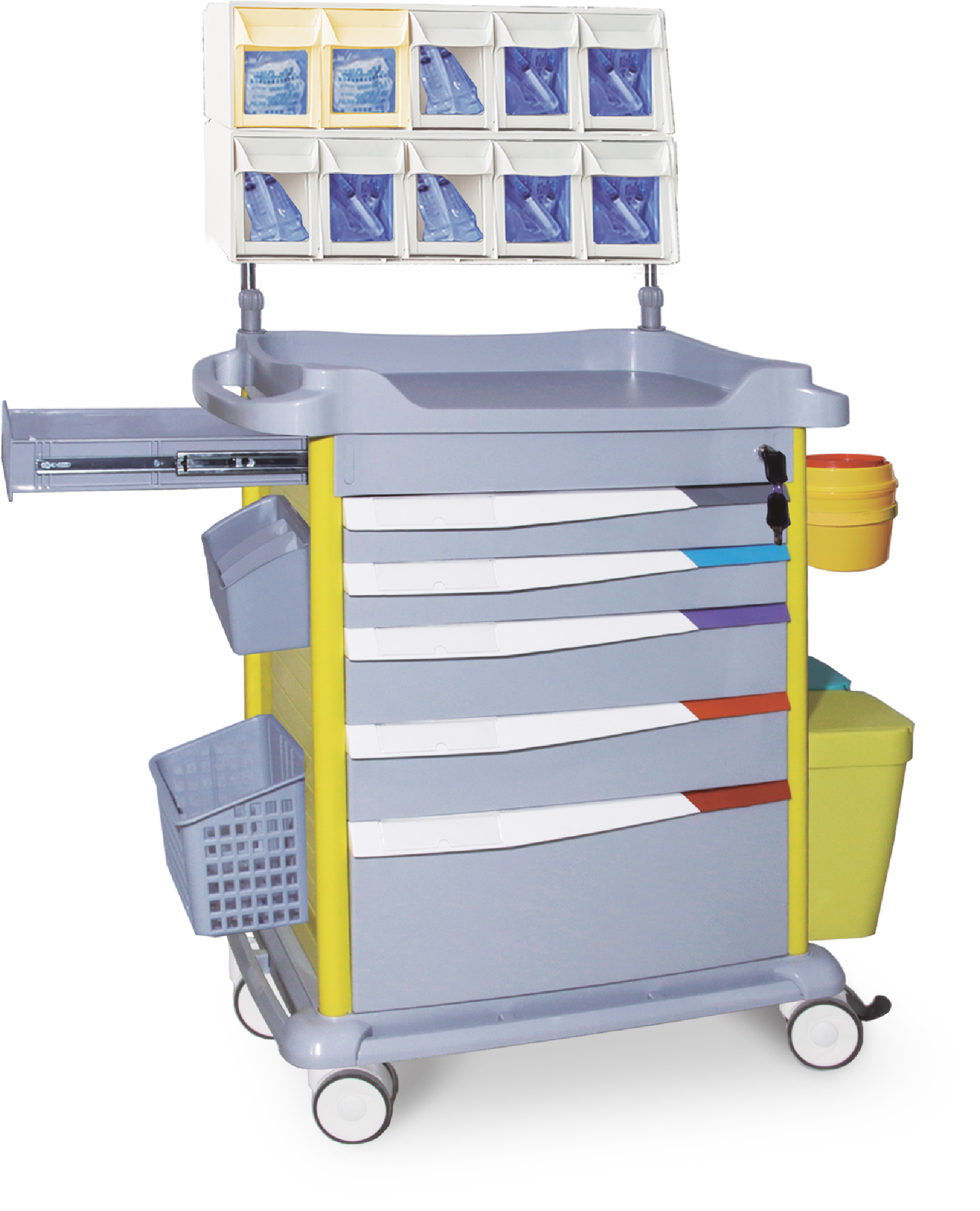 AT-850J37B Factory Direct Clinic ABS Medicine Trolley Anesthesia Medical Crash Cart