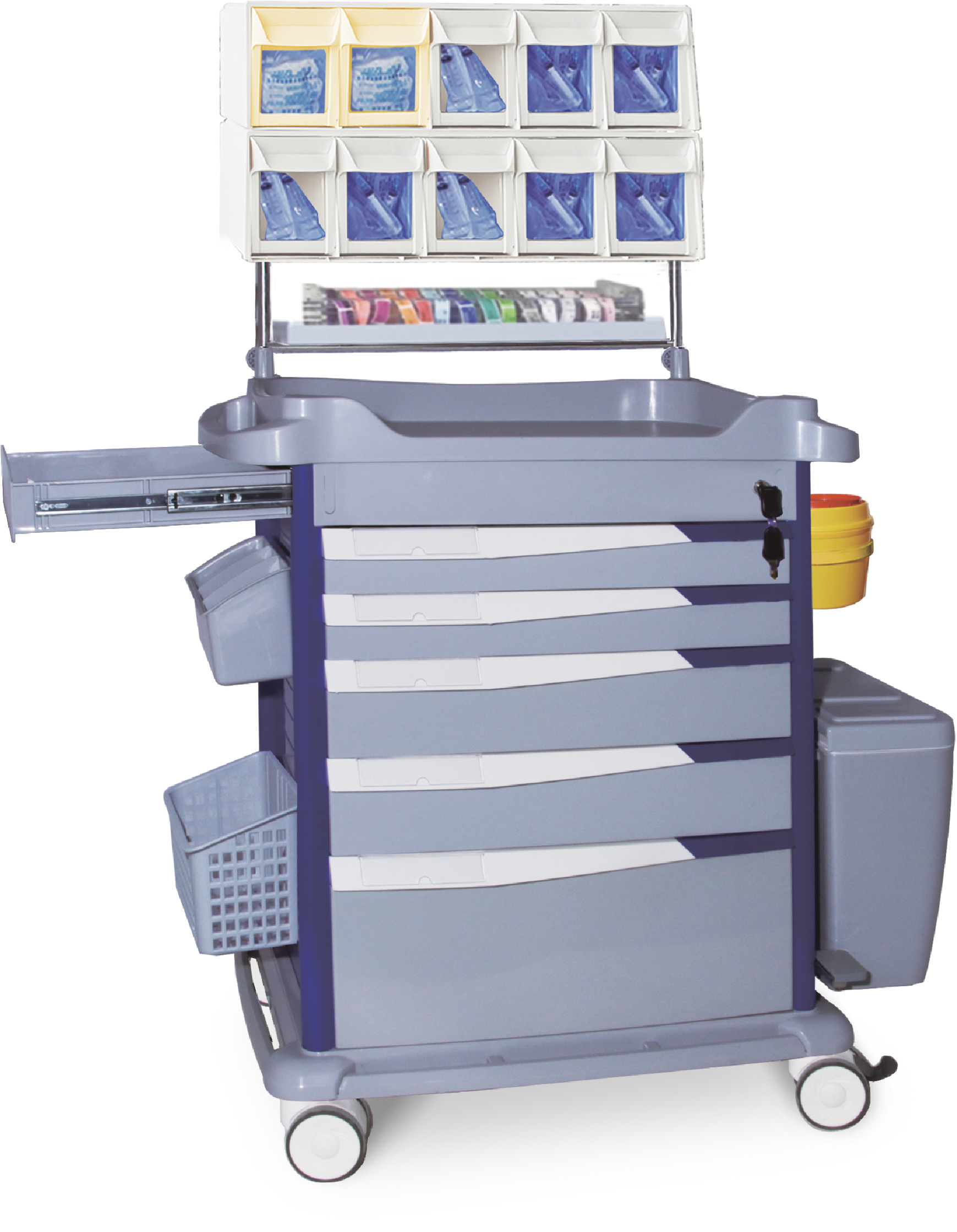 AT-850J37B Factory Direct Clinic ABS Medicine Trolley Anesthesia Medical Crash Cart